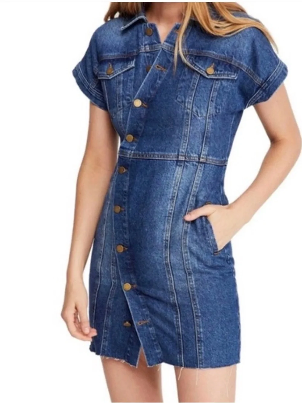 Free People City Denim Dress - Picture 2 of 8